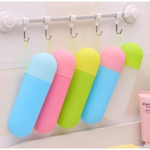Plastic Protable Toothbrush Storage Box Towel Cup Tooth Mug Home Storage Organizer Bathroom Tool For Toothpaste Travel
