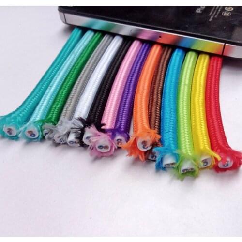 Braided pendant lamp head line 2core lighting DIY accessories color Eletrical Wire Pendant Lamp wire For Dining /Children Room