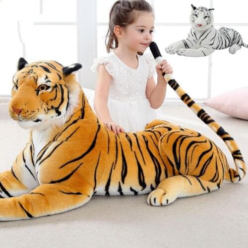 Simulation Animal Tiger Plush Toy PP Cotton Plush Doll Pillow Cushion Sofa Decoration Birthday Holiday Christmas Gift 90CM