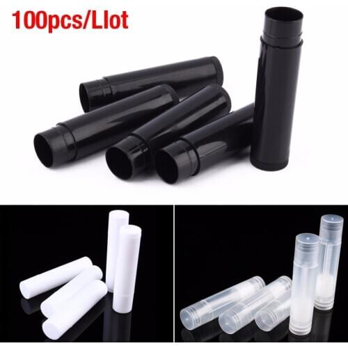 100Pcs 5ml DIY Empty Lipstick Bottle Lip Gloss Tube Lip Balm Tube Container Jars Balm Lip Gloss Tube with Cap Travel Makeup Tool