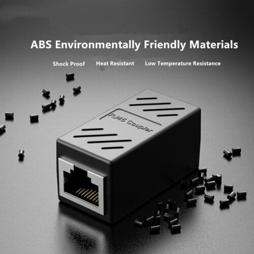 Cat7 Shielded RJ45 Lan Extension Coupleur Network Connectors Ethernet Cable RJ45 Female To Female Modular Plug Splitter Adapter