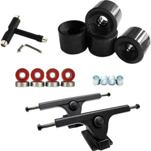C Type Skateboard Trucks 7'' Bearings Longboard Wheel Roller T-Tool, and Reduce the Vibration Feet and Noise of the Skateboard