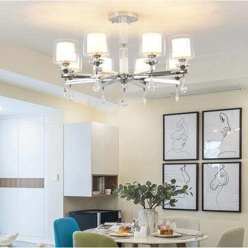 Modern Chandelier Lighting Chrome Led Chandeliers Lighting Crystal Living Room Led ceiling Chandelier for Living room Lights