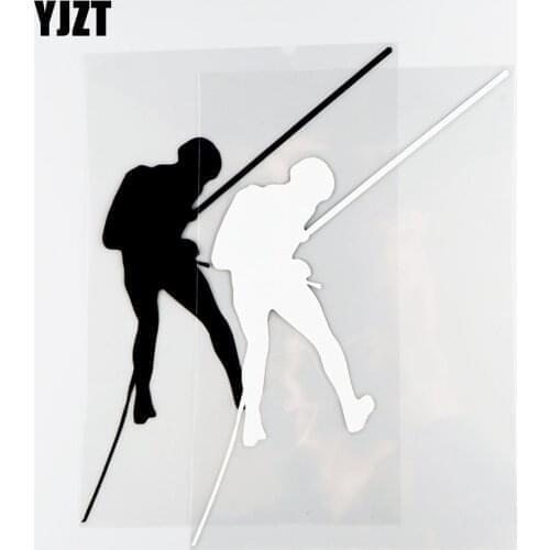 YJZT 16.3×25CM Car Stickers Personalized Car Body Decoration Vinyl Decals Creative Cartoon Climber Pattern 20A-0015