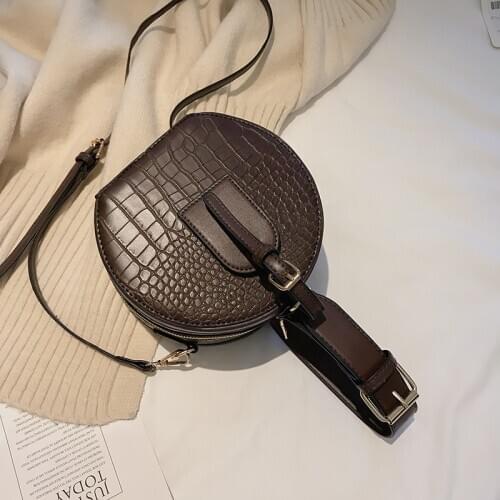 Famous Designer Round Crossbody Bags For Women 2019 Fashion Pu Leather Totes Female Shoulder Messenger Bag Lady Handbags