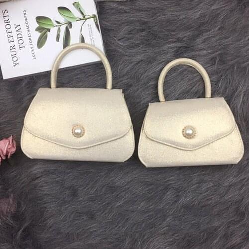 Retro Women Wedding Party Purse and Handbag Apricot Elegant Small Shoulder Bag Chain Crossbody Bag ZD1876