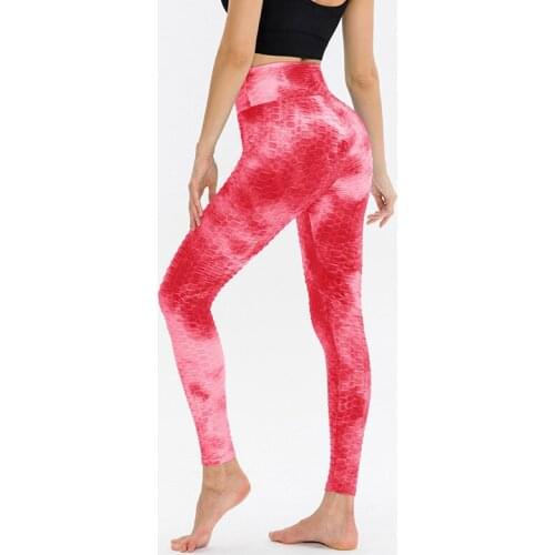 Womens Compression Leggings Gym Fitness Tights High Waist Yoga Leggings Running Pants Tie Dye Sports Tights Womens Sweatpants