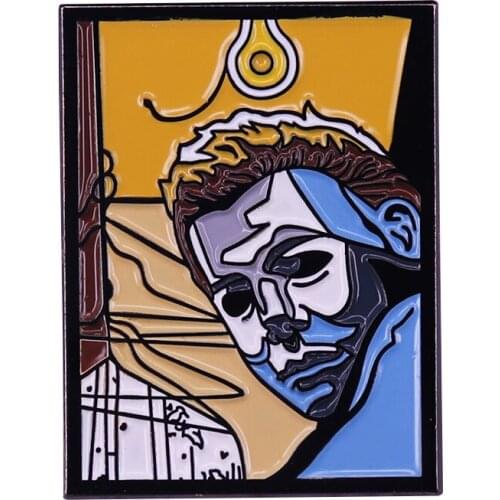 Halloween Closet Scene Badge Deluxe Light Up Lapel Pin Film Lovers Horror Art Addition