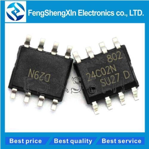 100pcs/lot New AT24C02BN-10SU-2.7 AT24C02 24C02 SOP-8 EEPROM 2.7V Memory IC