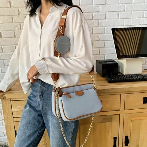 2021 New Famous Brand Designer 3-IN-1 Shoulder Bag Women Vintage Purse And Hand Bags For Women Luxury Crossbody Handbag Female