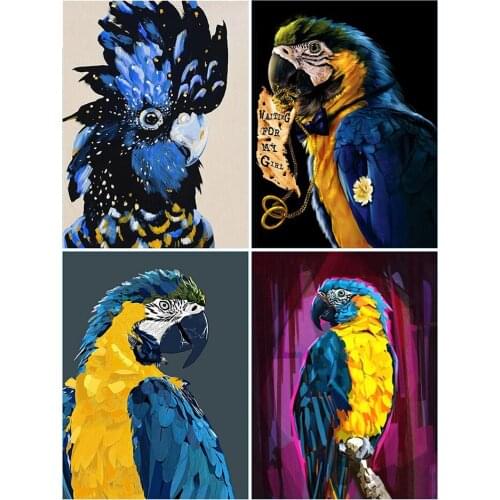 5D Diamond Painting Parrot Full Square Round Cross Stitch Sale Diamond Embroidery Animal Rhinestone Kits Home DecorationsZP-4712