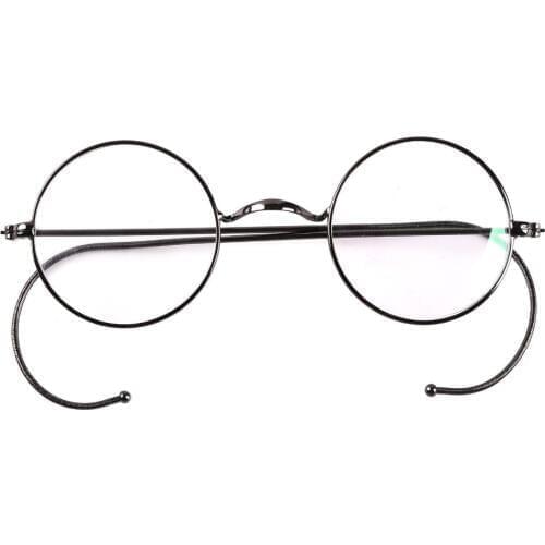 Agstum 42mm Round Vintage Antique Wire Glasses Eyeglass Frame Men Women Prescription Eyeglasses Frame RX