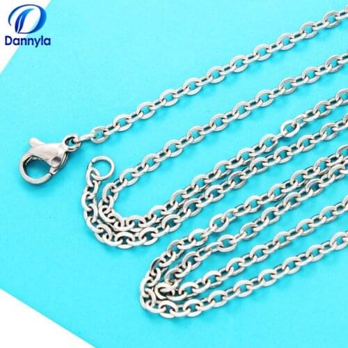 Wholesale 10pcs/lot 2.5mm Width Stainless Steel Diy Chain Necklace Jewelry LSCH06