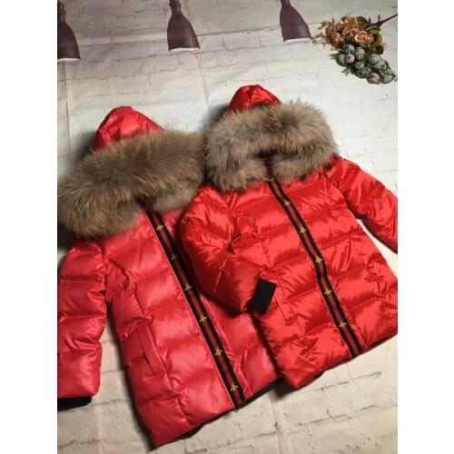 Child down suit girl 95cm-145cm 2019 winter down jacket childrens clothing girl down jackets child long thicken outerwear boy l