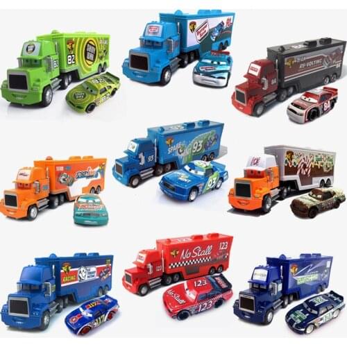 Disney Pixar Car Toys Lightning Mcqueen Number Racer Mack Uncle Truck 1:55 Diecast Metal Car Model Toy Boy Birthday Gift