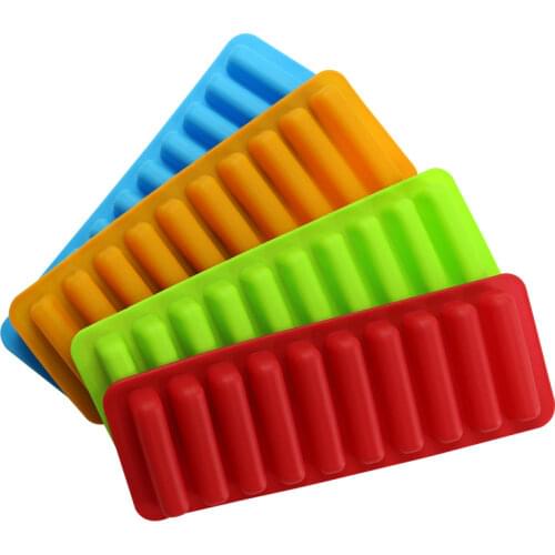 Food Grade 10 Cavity Silicone Bar Ice Cube Tray Ice Cubes Small Rectangle Mold Ice Maker Kitchen