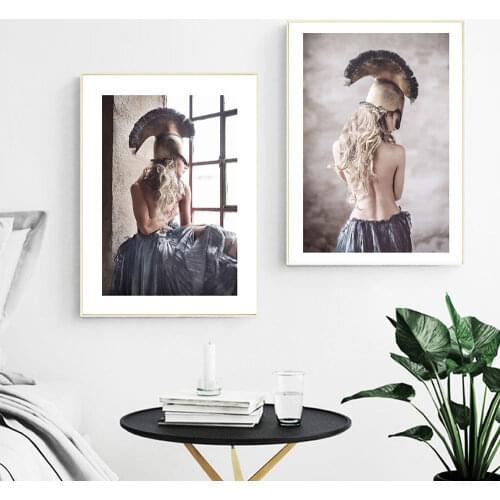 Fashion Sexy Lady Long Hair Photography Semi Nude Modern Canvas Vintage Painting Art Print Wall Picture Living Room Home Decor