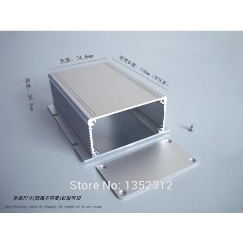 One pcs 88*40*110mm Aluminum Box for electronic wall mountProject PCB DIY Aluminum shell heat dissipation power amplifier box