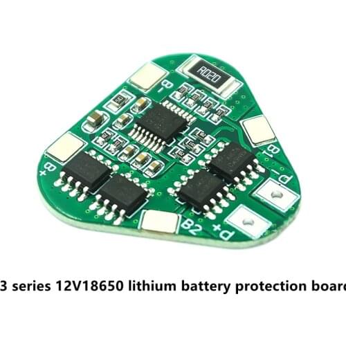 3 series 12V18650 lithium battery protection board 11.1V 12.6V overcharge and overdischarge protection working current 8A
