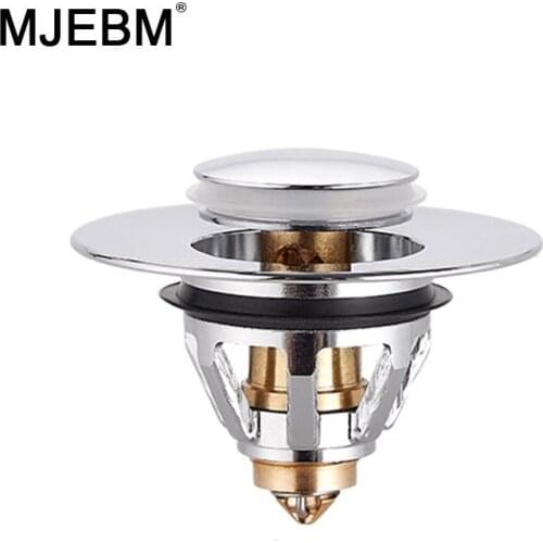 Washbasin Sink Leaking Plug Washbasin Drain Pipe Bounce Core Push Type Stainless Steel Clamshell Accessories