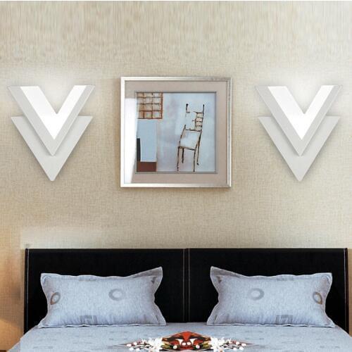 Nordic Minimalist Creative Bedside LED Wall Lamp Stairs / Living Room / Aisle / Hotel / Bed / Bedroom Wall Lamp AC 220V White