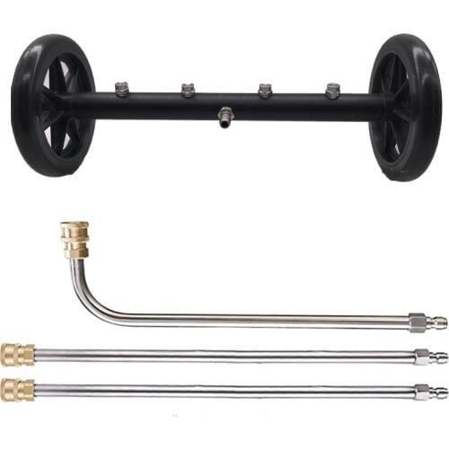 Dual-Function Pressure Washer Undercarriage Cleaner, 16 Inch Power Washer Surface Cleaner Attachment, 1/4 Inch Quick Connect