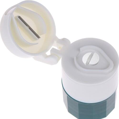 1PCS Portable 4 in 1 4 Layer Powder Tablet Grinder Powder Pill Cutter Medicine Splitter Box Storage Crusher 3Colors
