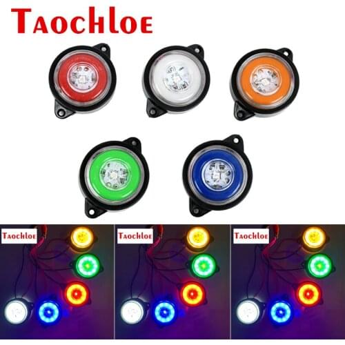 10Pcs 24V Truck Side Lights Turn Signal LED Lamp Trailer Lorry Boat Clearance Light Night Marker Lamp Red White Amber Green Blue
