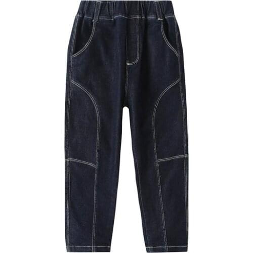 Baby boys trousers kids spring cotton jeans children long trousers boys black jeans teenage warm full length denim trousers pant