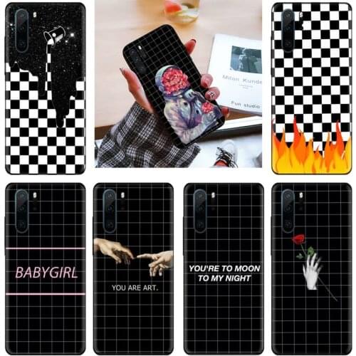 Black white chessboard quote art Phone Case For Huawei P9 P10 P20 P30 Pro Lite smart Mate 10 Lite 20 Y5 Y6 Y7 2018 2019