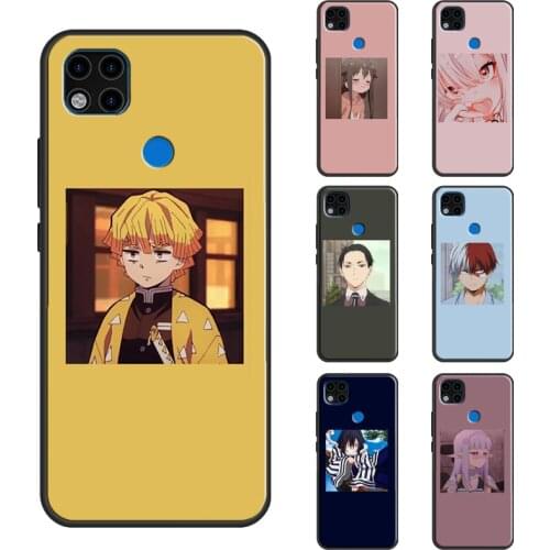 Anime icons For Xiaomi Redmi Note 9 Pro Note 8 Pro 9S 8T Note 10 Pro Case For Redmi 9C 8A 9A 9T Cover