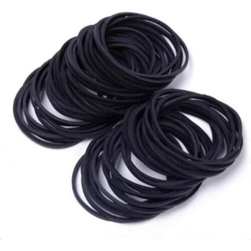 Black Rubber Band Tapes Fasteners Elastic Bands Office Students School Stationery Supplies Rubber Band for Hair Crafts 38mm*14mm