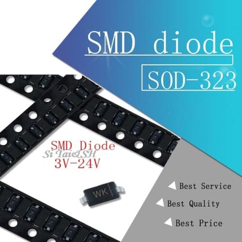 100PCS SMD diode SOD-323 0805 0.25W SMD Diode BZT52C10V 3V 3V3 7V5 6V8 5V6 5V1 4V7 12V 10V 15V 16V 18V 20V 24V