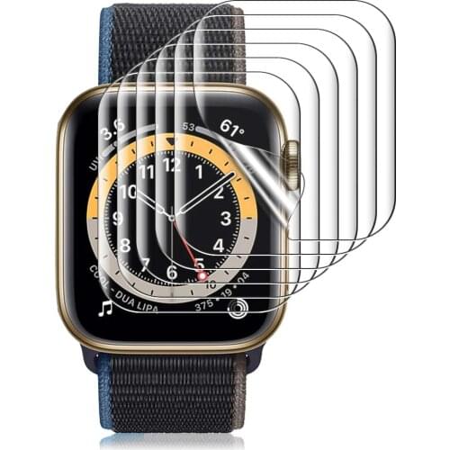 For apple watch se 44mm 44mm screen protector film for iwatch 6 5 4 3 42mm 38mm Anti-Scratch HD Clear Max Coverage soft TPU Film