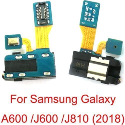10PCS Earphone Headphone Jack Audio Flex Cable For Samsung Galaxy A6 J6 J8 2018 A600 J600 J810 Microphone Flex Cable Repair Part