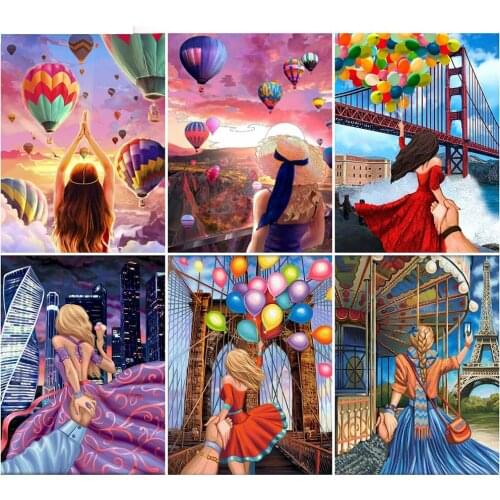 5D DIY Diamond Painting Portrait Girl Scenery Diamond Embroidery Decorative Painting Cross Stitch Kits Handicraft Needlework Art