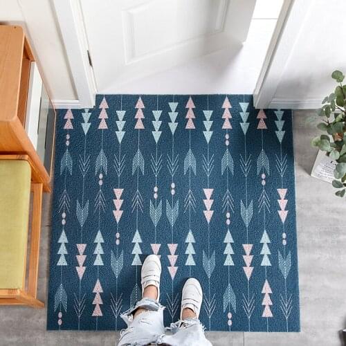 Entrance Door Mat Carpet Living Room Mat Bath Mat Kitchen Mat Anti-slip PVC Silk Loop Mat Carpet Can Be Cut DIY Home Mat Carpet