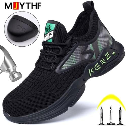 Dropshipping Men Work Sneakers Steel Toe Safety Shoes Man Boots Anti-puncture Industrial Shoes Security Boots Lightweight Shoes