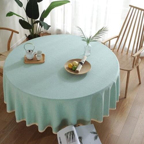 Round Table Cloth Lace Europe Tablecloth Table Dinning Table Cover Embroidered Flower Cloth Fabric Table For Wedding Banquet