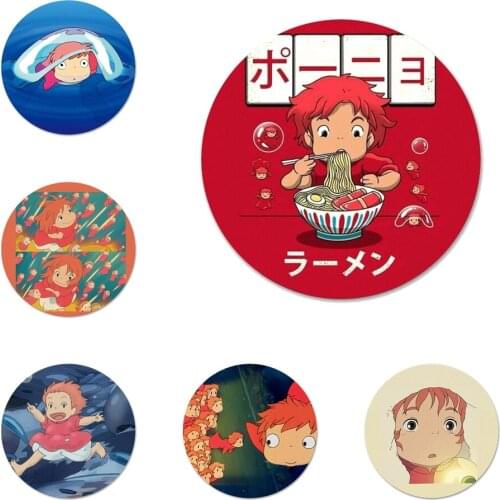 Cartoon Ponyo On The Cliff By The Sea Badge Brooch Pin Accessories For Clothes Backpack Decoration gift