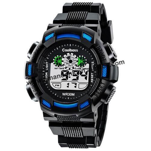 Wholesale Fashion Sports Cute Kids Watches Children LED Silicone Big Quartz Digit Watch Boy& Girl Student Wristwatches