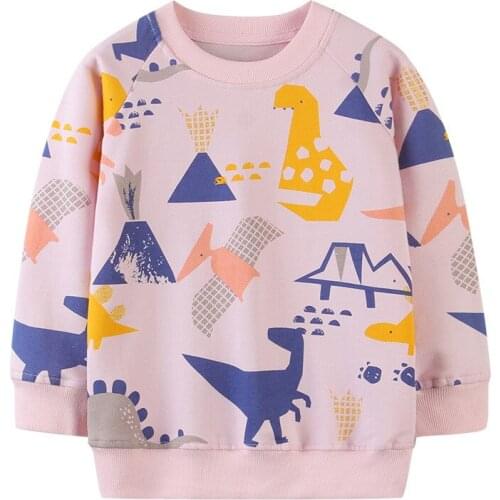 2-7Years Autumn Cotton Giraffe Print Toddler Kids Baby Girls Sweatshirt Childrens Clothes For Girl Sweater Fleece
