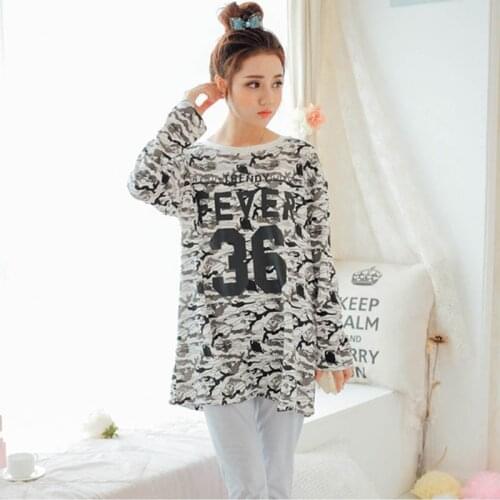 Camouflage Pajama Pijama Feminino Pyjama Femme Pigiama Donna Pijama Set Pyjamas Women Pijamas Mujer Pajamas Night Suit Sleepwear
