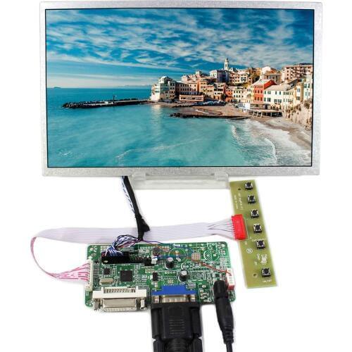 DVI VGA LCD Controller Board With 10.2inch 1024x600 HSD100IFW1 CLAA102NA0ACW LCD Screen