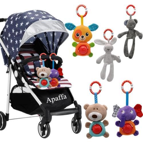 Baby boy toys crib mobile bed hanging infant baby toys 0-12 Months cloth rattle appease Bed Bell Animal plush toy for stroller