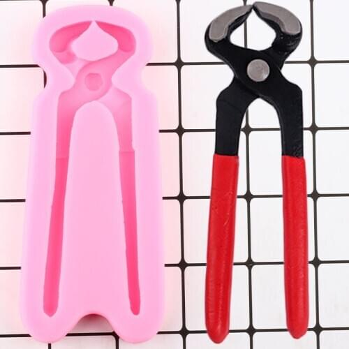 Industrial Steampunk Hardware Pliers Silicone Molds Fondant Cake Decorating Tools Soap Resin Clay Candy Chocolate Gumpaste Mould
