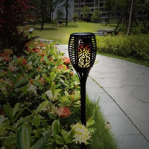 Garden Decoration Outdoor LED Solar Flame Torch Light Flickering Waterproof Outdoor Garden Decoration Landscape Lawn Lamp Path