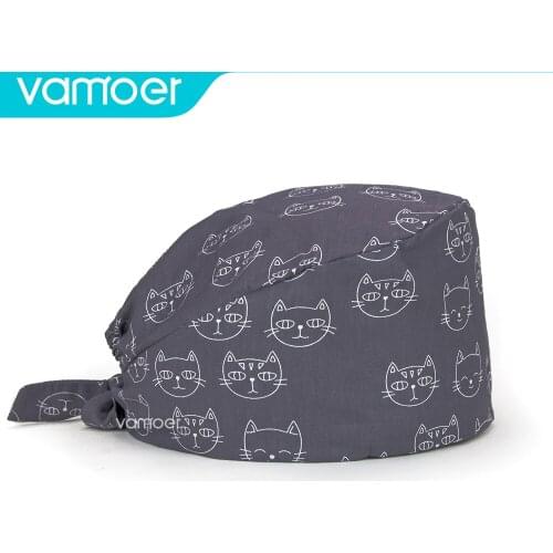 Surgery cap women Health Workers Frosted Hat Lab operator work cap Beauty salon Print Hat adjustable Scrub Cap Clean hat Spa Cap