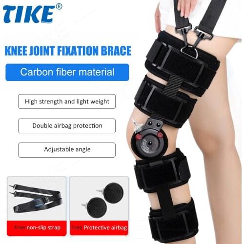 TIKE ROM Hinged Knee Brace Support - Torn Acl Meniscus Tear Surgery Recovery, Adjustable Post Op Knee Immobilizer Leg Stabilizer