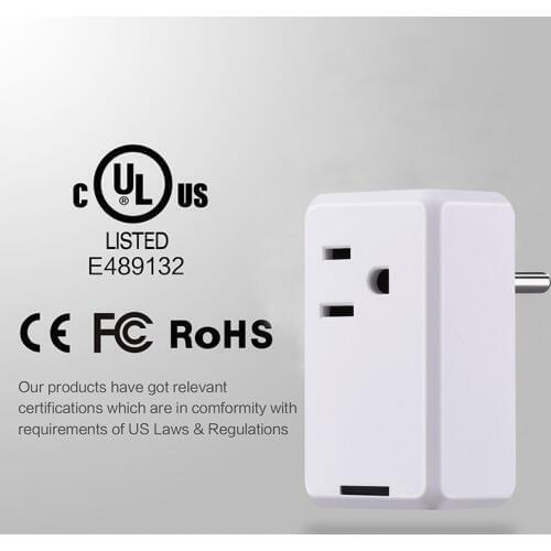 Smart wifi 2.4g remote phone control plug socket works with google alexa